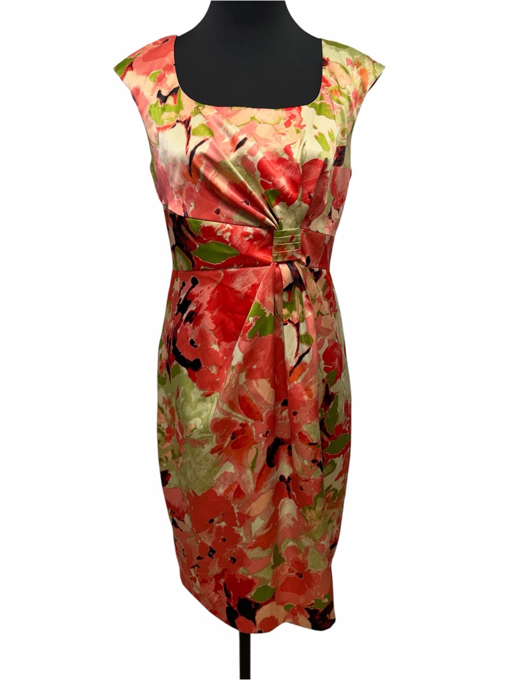 Chaya Sleeveless Floral Sheath Dress Size 10 Scoop Neck Work Wedding Cocktail
